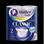 Müller Classic háztartási kéztörlő 2 tekercses 2 rétegű 14cs/#