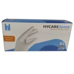Latex kesztyű púdermentes Hycare 100db fehér"XL"