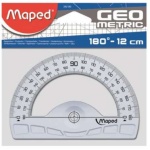 Szögmérő, műanyag, 180 fok, MAPED "Geometric"