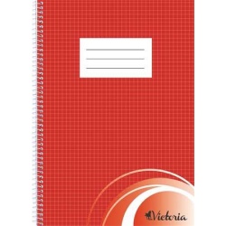 Füzet spirál Victoria kockás A4 70lap