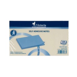 Jegyzettömb öntapadós 75x125 Victoria