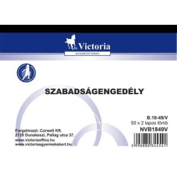 Szabadságengedély 50×2 lap B.18-49/V