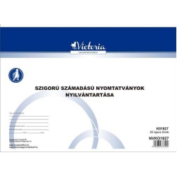 Szigorú számadású nyomtatványok nyilvántartása K01827
