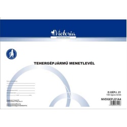 Menetlevél tehergépjármű, 100 lap, A4, fekvő, VICTORIA, "D.GÉPJ.21."
