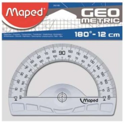 Szögmérő, műanyag, 180 fok, MAPED "Geometric"