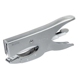 Tűzőgép, kézi, 24/6, 24/8, 40 lap, LEITZ "5549", ezüst